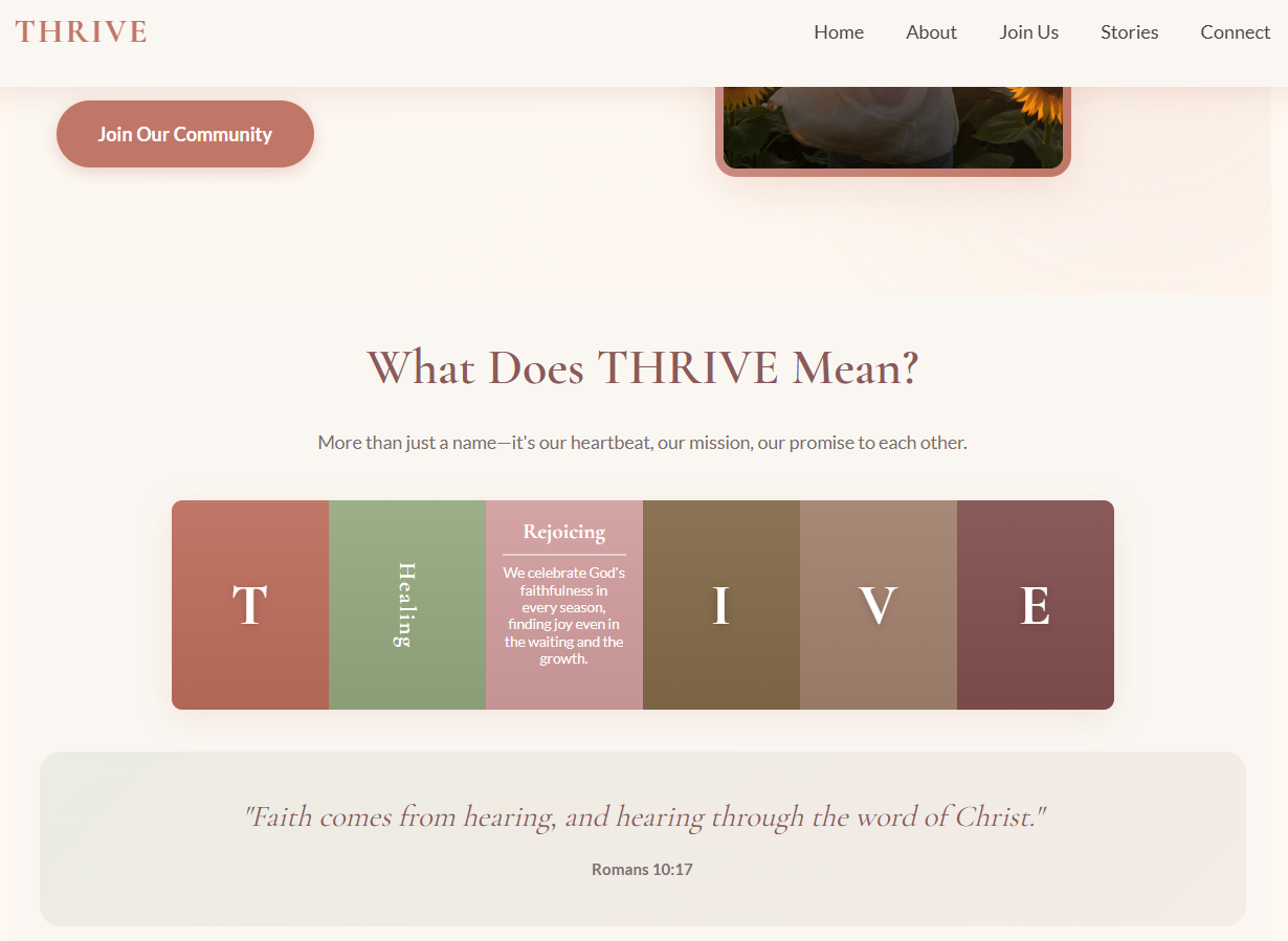THRIVE Women's Bible Study website — built by Eagle Digital